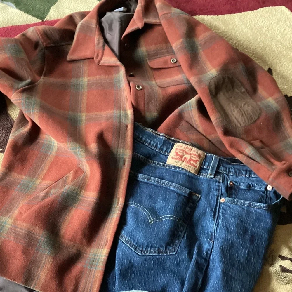 🦺Vintage Plaid Wool Vest Sz M Pockets & 5 Buttons